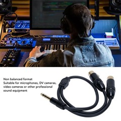 Dual XLR Female To 1/4 Inch 6.35mm Male Stereo Y Splitter Cable 1.6FT PVC D WPMU