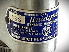 Vintage 1950’s Shure 55S Dynamic Microphone, original, working, w/stand & cable