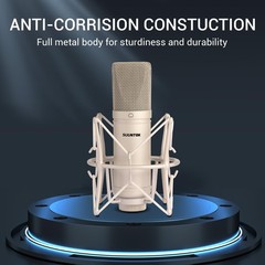 SUUNTOK Condenser Microphone XLR, Large Diaphgram Professional Recording Card…