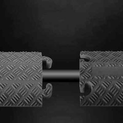 Pyle 2-Pack 40″ Cable Ramp Protector Cover Black Indoor Outdoor Cord Track
