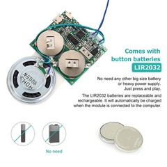 Recordable Sound Module, Icstation 8M USB Programmable Sound Chip with Speaker,