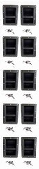 (10 PACK) PENN ELCOM H1105 Large Blk Steel Speaker Cabinet/Case Handle w/ Screws