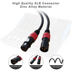XLR Cables, Microphone Cable 1.5ft 6 Packs, Short XLR Cable Male to Female Mi…