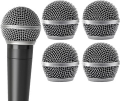 4 PCS SM58 Microphone Head Replacement, Standard Size Grille Mic Replacement Foa