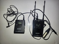 Sony UTX-B2 UHF Transmitter & URX-P2 UHF Tuner, Lavalier Microphone, XLR Output