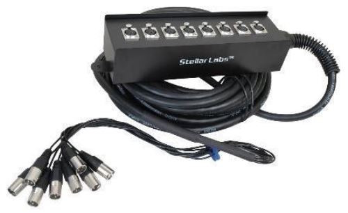 NEW 65ft Eight Ch Cable Snake PA System Gear Installation Audio Concert Cords