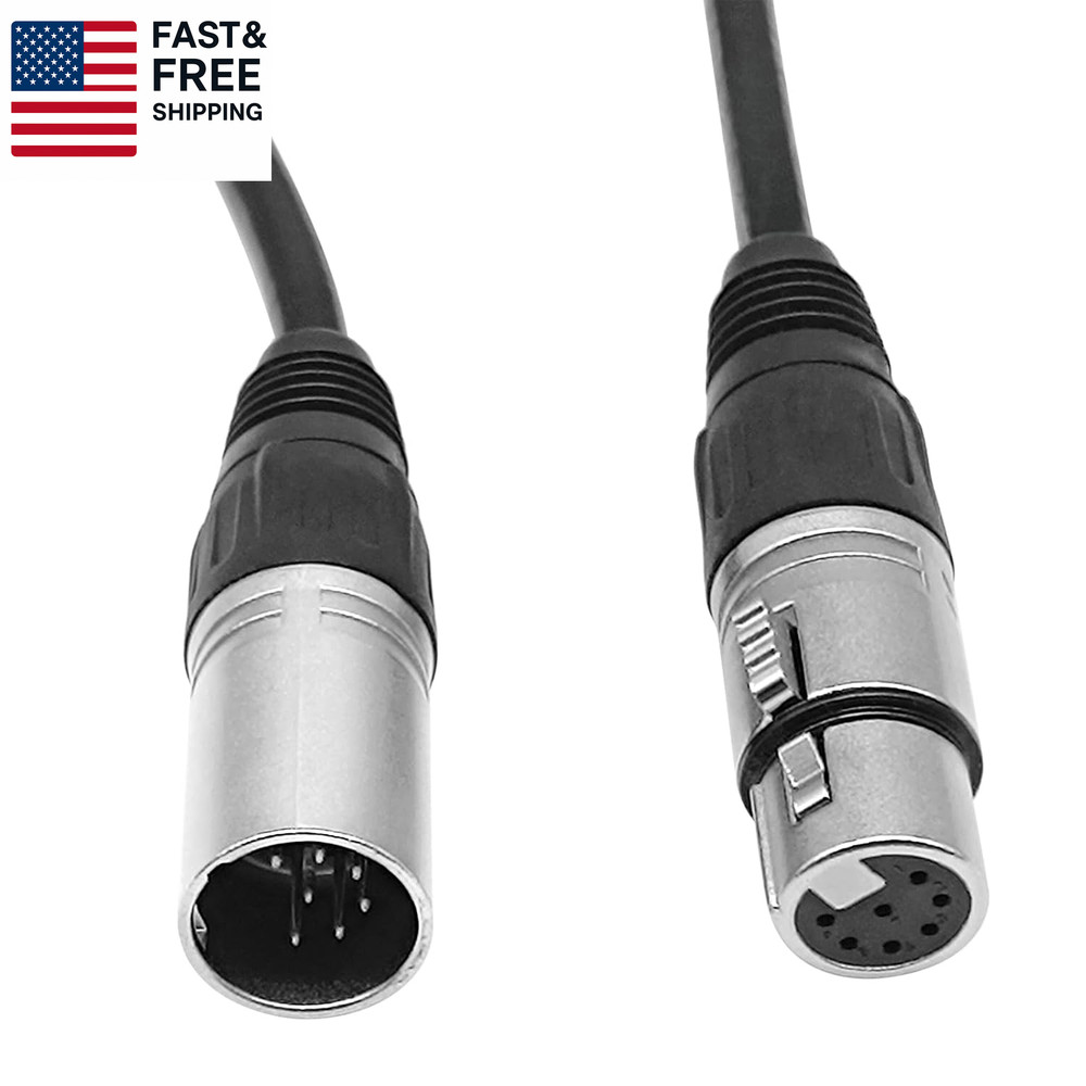 7 Pin XLR Cable, Microphone Cable 7 Pin XLR Male to Female Connector for Micro