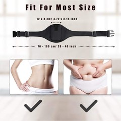 Black Microphone Belt Pack Holder Waistband Case For Fitness Instructor Theatre