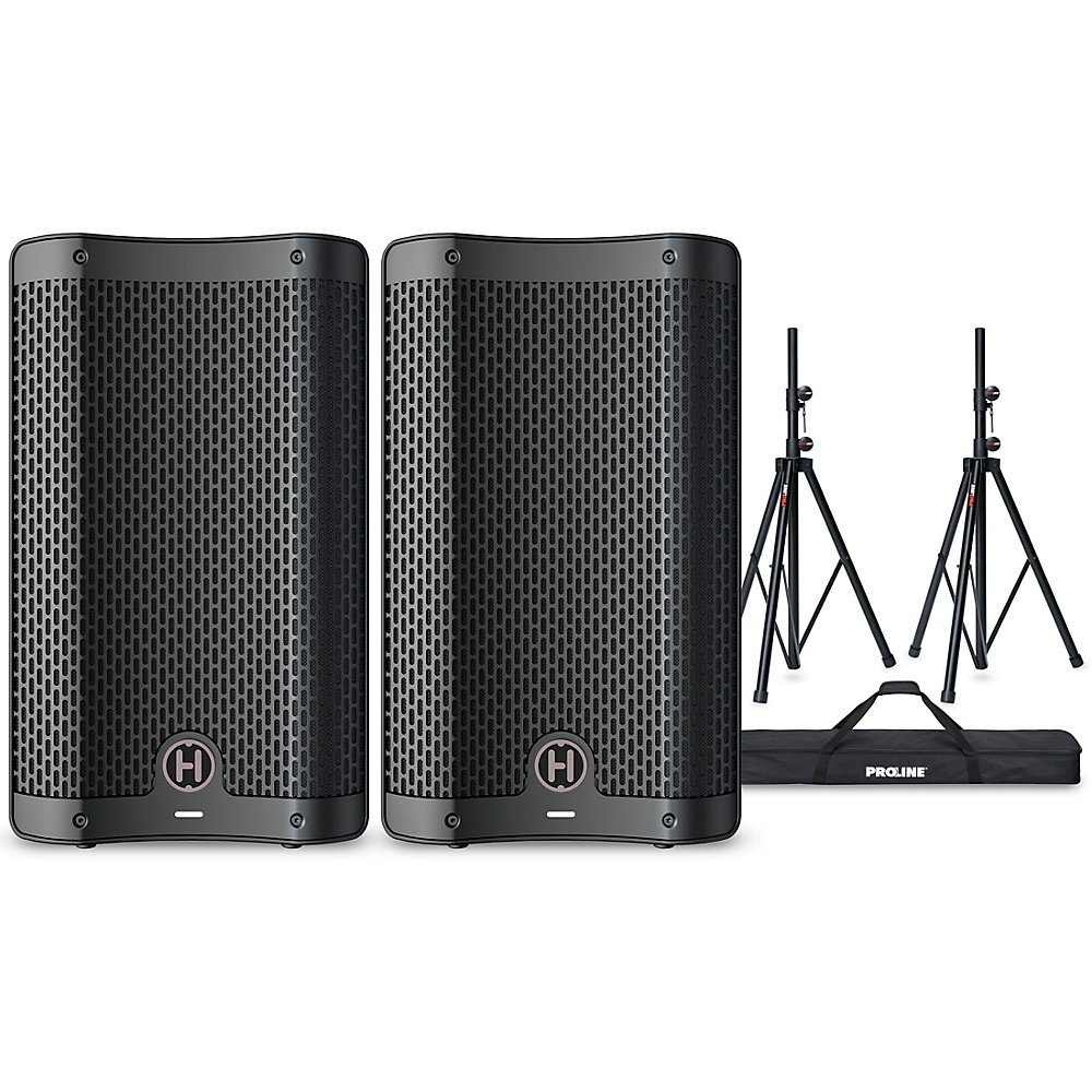 Harbinger VARI 2408 8″ Powered Speakers Package With Stands