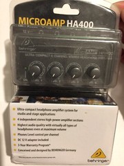 MICROAMP HA400 BEHRINGER ULTRA-COMPACT 4-CHANNEL STEREO HEADPHONE AMPLIFIER