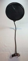 Studio Microphone Pop Filter Screen Flexible Gooseneck Clamp AS-IS Read Rip