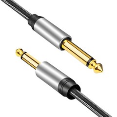 Guitar Instrument Cable 1/4in to 1/4in TS Straight Male to Male 6.35mm Mono Jack