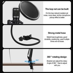 NEW BM800+V8S Sound Card Set Audio Condenser Mic Studio Singing Microphone US