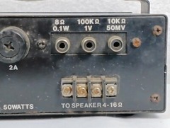 Amplifier Public Address TEI 49-108 AC/DC 50 Watts AC 117V, DC12V, With Bracket.