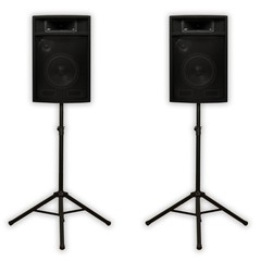 Acoustic Audio PA-380X Passive 8″ DJ Speakers & Stands PA Karaoke 3-Way Studio