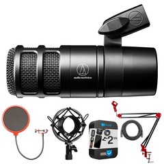 Audio-Technica Hypercardioid Dynamic Podcast Mic w/ Warranty +Accessories Bundle