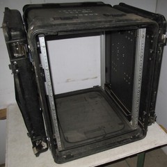 Rackmount 14U 19×24 ECS Composite Shockmount Electronics Black Equipment Case