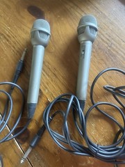 2 Vintage Audio-Technica AT-816 Moving Coil Dynamic Microphone stands Japan
