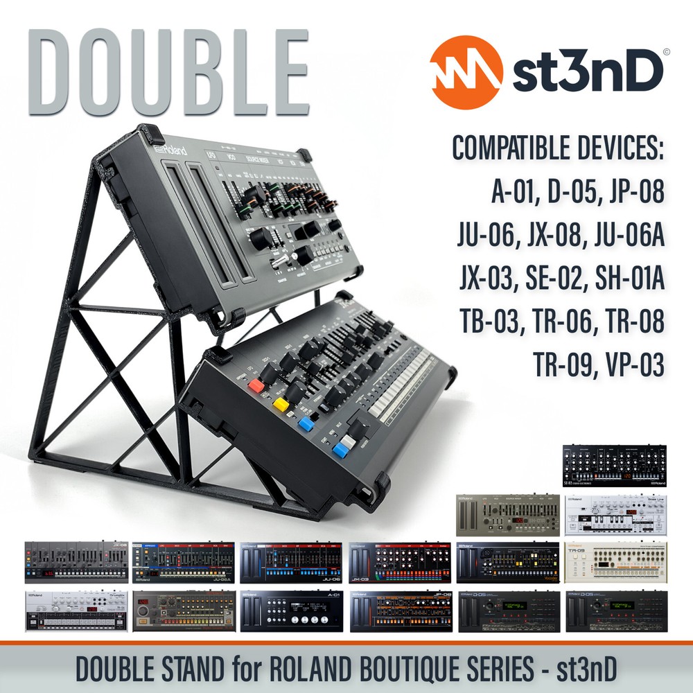 DOUBLE STAND for ROLAND BOUTIQUE SERIES – 3D printed – 100% Buyer Satisfaction