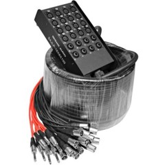 SAJLP-16x8x100 – 16 Channel 100 Foot XLR Low Profile Snake Cable with TRS Return