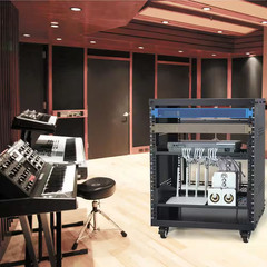 12U AV Rack Stand Steel 20.1 X 27.6 X 20.1 In. Network Stereo Recording Studio R
