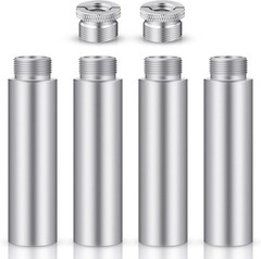 Mic Stand Extension Tube 4 Pieces 5/8 Inch Microphone Pipe Aluminium Alloy