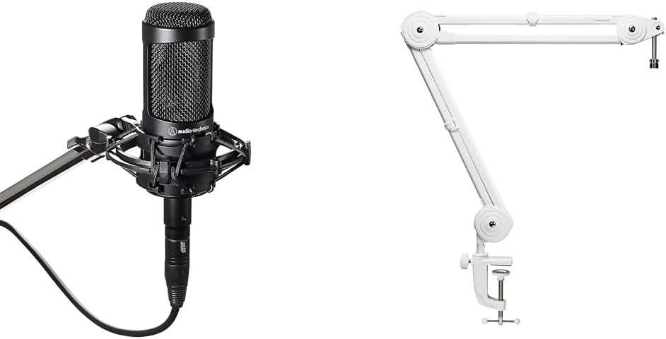 Audio Technica AT2035 Condenser Microphone + AT8700J Boom Arm Set
