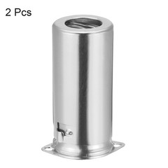 2Pcs 9pin 53mm Shield Ceramic Vacuum Tube Socket 12AX7 12AU7 Silver Tone