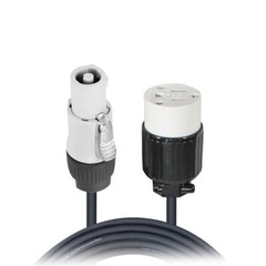 2 Power Cables 2 ft Powercon Gray to Edsion Female by Prox