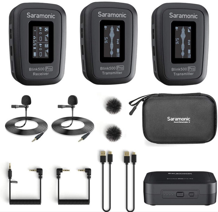 Saramonic Blink 500 Pro B2 Advanced 2.4 GHz 2-Person Wireless Clip-On Mic System