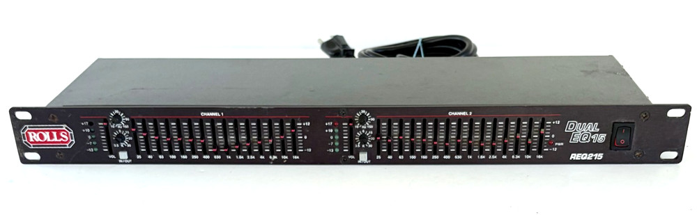 Original ROLLS Model REQ215 Dual 15 Band GRAPHIC EQUALIZER EQ – NOT FULLY TESTED
