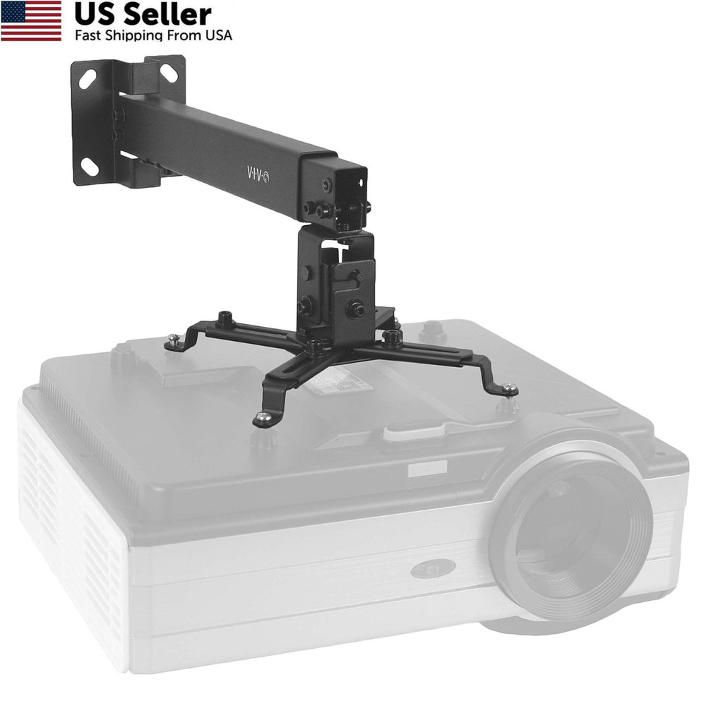 VIVO Universal Adjustable Wall Ceiling Projector Mount Bracket, Black