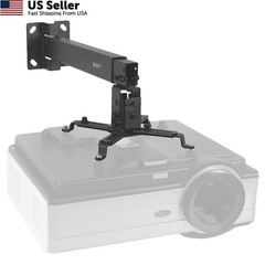 VIVO Universal Adjustable Wall Ceiling Projector Mount Bracket, Black