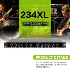 234XL 2-/3-/4-Way Electronic Audio Crossover Profession Stage Show Equipment