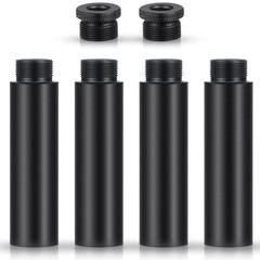 Mic Stand Extension Tube 4 Pieces 5/8 Inch Microphone Pipe Aluminium Alloy