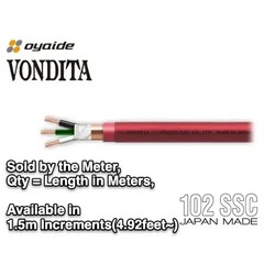 Oyaide VONDITA Power Cable – Sold in 1.5m (5 ft) Increments, Qty = Total Length