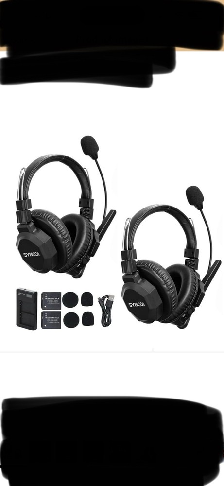 SYNCO XTALK XMAX2 Wireless Intercom Headset Dual Ear Communication System 2pcs