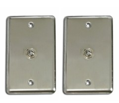 2 OSP stainless steel Duplex audio wall plate with 1 TRS 1/4″ Stereo Jack