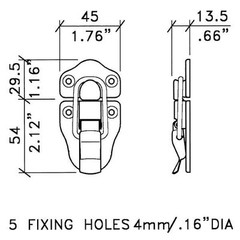 Penn-Elcom L0566K Surface Mount Draw Latch