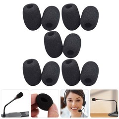 10Pcs Black Sponge Mic Windscreens Replacement Covers for Lapel Microphone Use