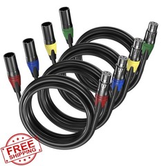 Cableet XLR mic cable 15ft 4 pack