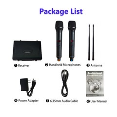 4-Channel Audio Mixer System Audio USB Mixing Console 2CH UHF Church Microphone