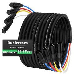 M/F 4 Channel Multi-Media Snake Cable 4 Pairs Male to Female 3 Pin XLR Balanced
