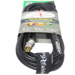 Pro X 10 Ft. Unbalanced RCA Male to 1/4″ Male High Performance Audio Cable