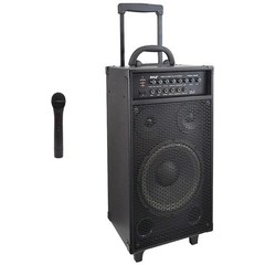 Pyle Wireless Portable Bluetooth PA Speaker W/Rechargeable Battery, Wireless Mic