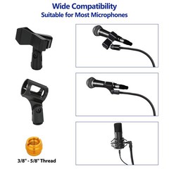 Mic Stand, Boom Microphone Stands Tripod Gooseneck Microphone Stand Height Ad…