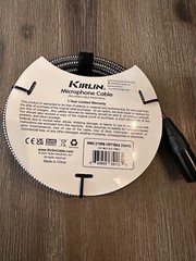 XLR Microphone Cable – Woven Charcoal Gray 10ft Kirlin Male to Female-20AWG New