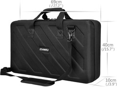 Versatile Black DJ Controller Case with Carry Handle and Smooth Zipper Closure