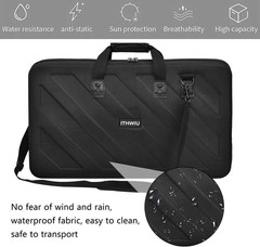 Versatile Black DJ Controller Case with Carry Handle and Smooth Zipper Closure