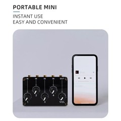 8.35*5.4*2.1cm 4 Channel 3.5mm Stereo Audio Mixer Fit For live performances